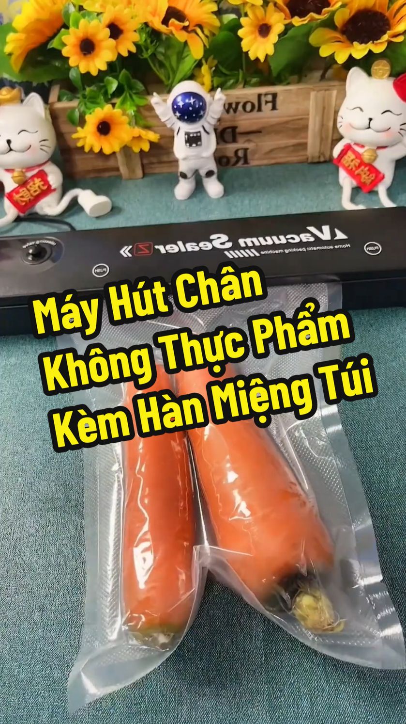 Phần 16: Máy Hút Chân Không Thực Phẩm Kèm Hàn Miệng Túi, Tặng Kèm 10 Túi Hút, Bảo Hành 2 Năm#shopping #tiktok #xuhuong #viral 