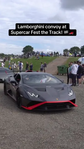 Lamborghini convoy at @Supercar Fest the Track 2024 at Mallory Park Racing Circuit 🏁🏎️ Loving the sleek Revuelto and the striking Huracan STOs. Which Lamborghini is your favourite? #supercarfestthetrack #supercarfest #supercarfest2024 #mallorypark #leicestershire #lamborghini #revuelto #huracansto #huracan #aventador #urus #supercarstiktok #tiktokcars #carswithoutlimits 