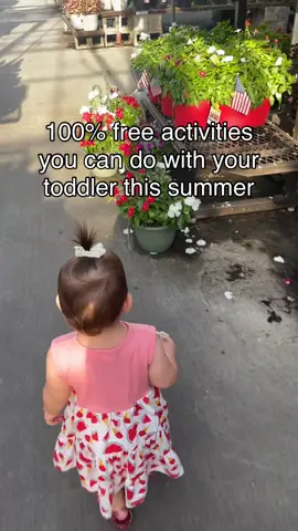 100% free activities you can do with your toddler this summer! #momlife #sahm #stayathomemom #toddlerlife #motherhood #parenting #relateable #homeschool #unschooling #momonabudget 
