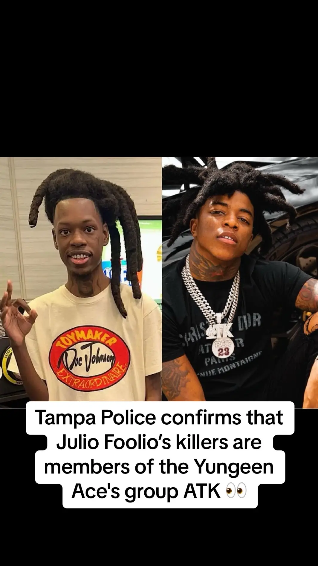 Tampa Police confirms that Julio Foolio’s killers are members of the Yungeen Ace's group ATK 👀