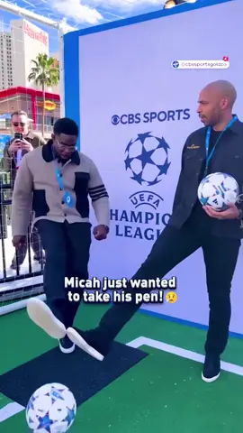 Thierry’s Barcelona past came out there 😂 Sorry, Micah ❌ #Soccer #football #ucl #ucltoday #championsleague #thierryhenry #micahrichards 
