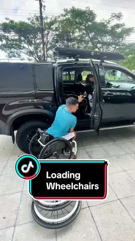 This is how Sergio and I load out wheelchairs into a toll pick up truck #tiktokdisability #disabledcreator #LifeOnTikTok #spinalvordinjury #accessibilitymatters 