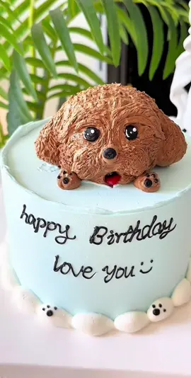 Cute puppy cake #fyp #cake #cakedecorating #cakeart #cutecake #puppycake 
