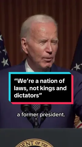 President Biden addresses the Supreme Court's ruling that former President Trump had some immunity in his election interference case. He is calling for a constitutional amendment saying former presidents don't have immunity for crimes committed while in office. 