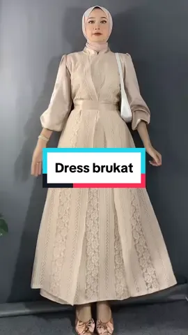 Aku pake malika warna coksu yah. Size L 😍‼️ #dresskondangan #dressbrukat #gamisbrukat 