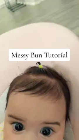I love being a mom 🤭 #babyhairtutorial#messybuntutorial#hairtutorial#buntutorial  