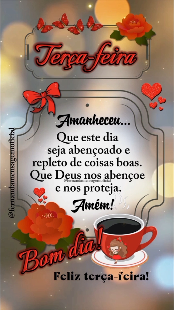 🍃🌼❤️Bom dia, Feliz terça-feira!❤️🌼🍃☀️ . . . . . . . #bomdia #tercafeira #mensagem #tiktok 