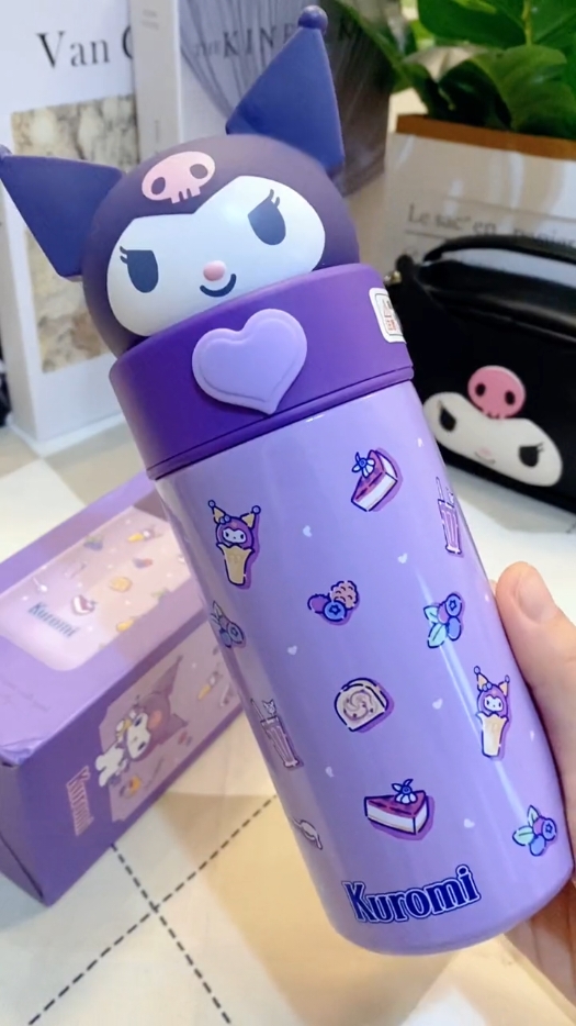 New thermos cups for the new semester are here! Sanrio's Kuromi thermos cup is so pretty! 316 stainless steel liner, good for heat preservation and cold preservation, let's prepare it for your baby! #childrensthermoscup #316钢保温杯 #childrensthermoscup #recommendation #Sanrio  #Kuromithermoscup 