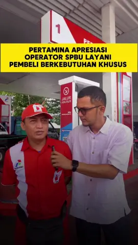 Top!!! Pertamina apresiasi khusus operator SPBU yang melayani masyarakat berkebutuhan khusus. #Pertamina #OperatorSPBU #LayananPertamina #Difabel #Disabilitas 