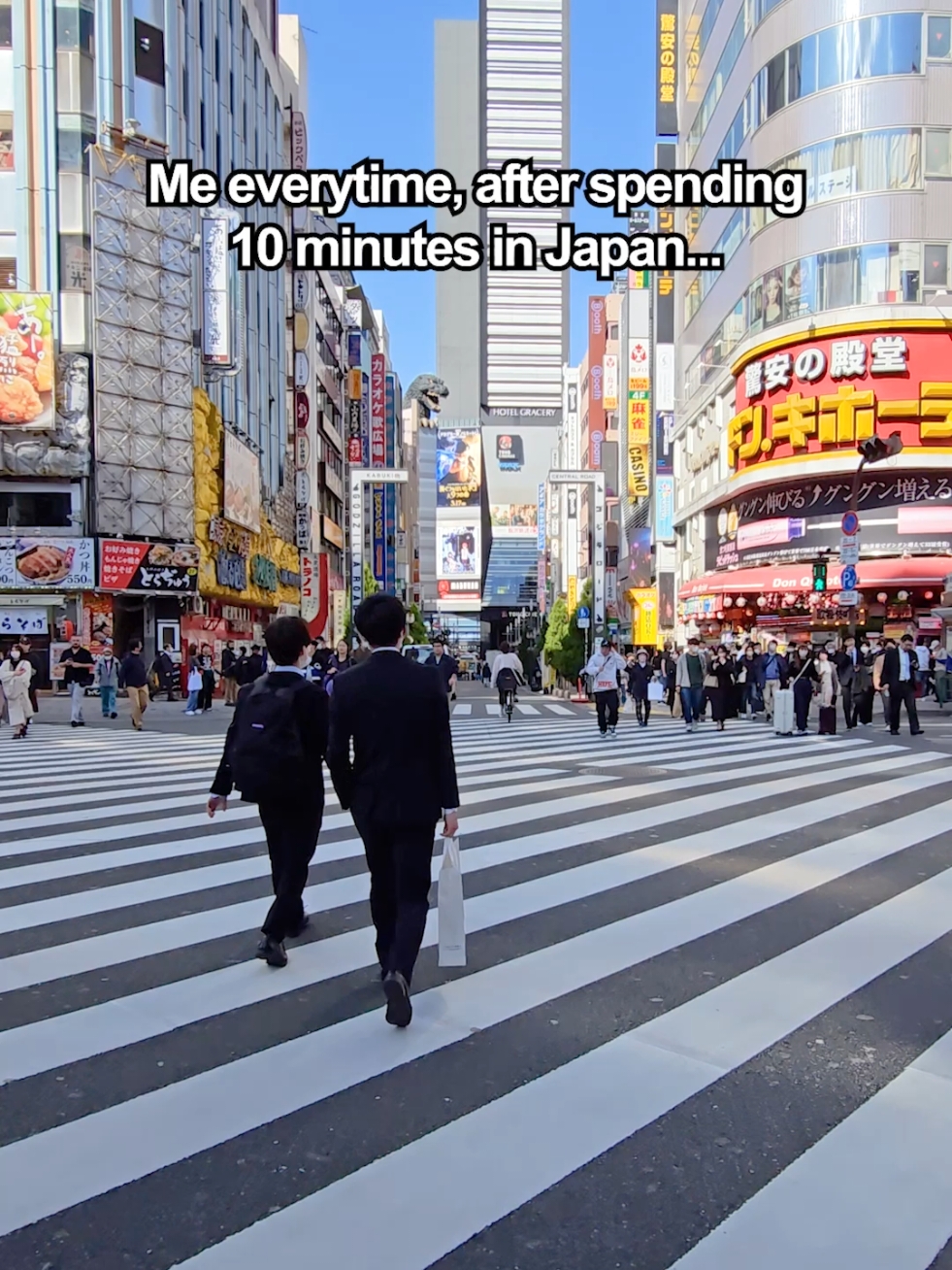 Do you also think this too when you go to Japan? Or do you think this when going somewhere else? 😆 // I've been to Japan 8 times now and this thought legit appears in my brain every time lol 😂 #japan #travel #funny #meme #tokyo 