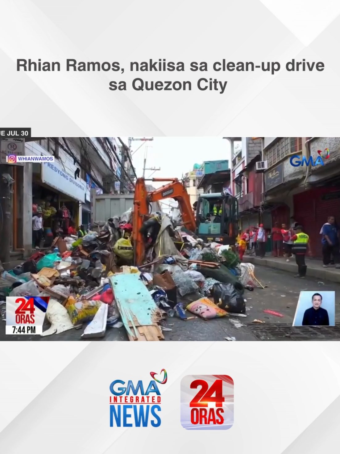 Nakiisa sa clean-up drive sa Quezon City si “Pulang Araw” star Rhian Ramos. | 24 Oras #BreakingNewsPH