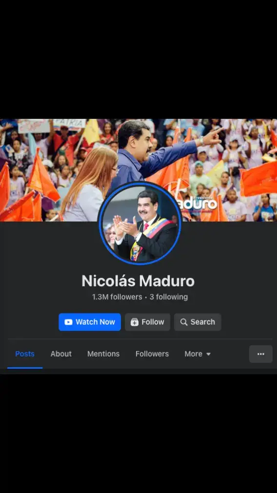 🇻🇪 | ÚLTIMA HORA Facebook también ha eliminado la verificación del dictador Nicolás Maduro.