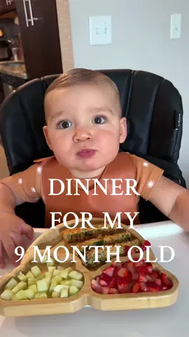 Baby led weaning dinner for my 9 month old  #babyledweaning #babyledweaningideas #babyfoodideas #babyfood #babytok #babytiktok #momlife #motherhood #firsttimemom #sahm #sahmlife #9monthsold #babiesoftiktok #motherhoodjourney #bIwideas #MomsofTikTok #babiesoftiktok