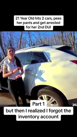 21 Year Old hits 2 cars, pees her pants and get arrested for her 2nd DUI. Do you think this was fair? #bodycam #cops #copsoftiktoks #copsoftiktok #police #policeman #fyp #dui #foryou #policeofficer #body #policeoftiktok #copsontiktok 