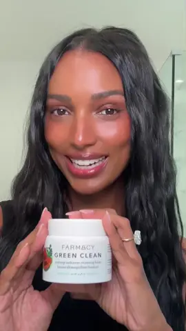 Simplifying my skincare routine with one product, my @Farmacy Beauty Green Clean Cleansing Balm available @sephora #FarmacyPartner 