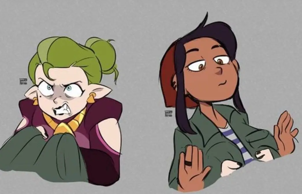 Credit: AweirdLatina on Twitter #disneychannel #Theowlhouse #danaterrace #betalumity #luznoceda #amityblight #lumityfanart #odailablight #red #attack 