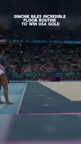 Simone Biles incredible floor routine to win USA gold! #simonebiles #olympics #paris2024 #gymnastics #fyp 