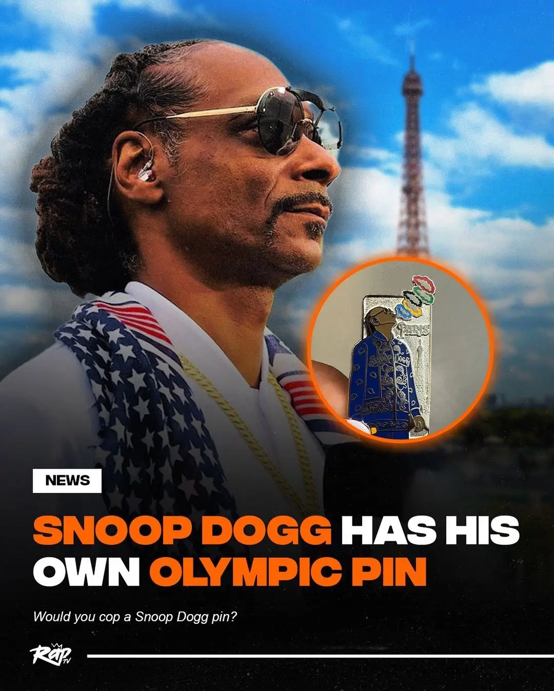 #SnoopDogg has his own olympic pin‼️👀 Would y’all cop⁉️ #RapTV #snoopdog #olympics 