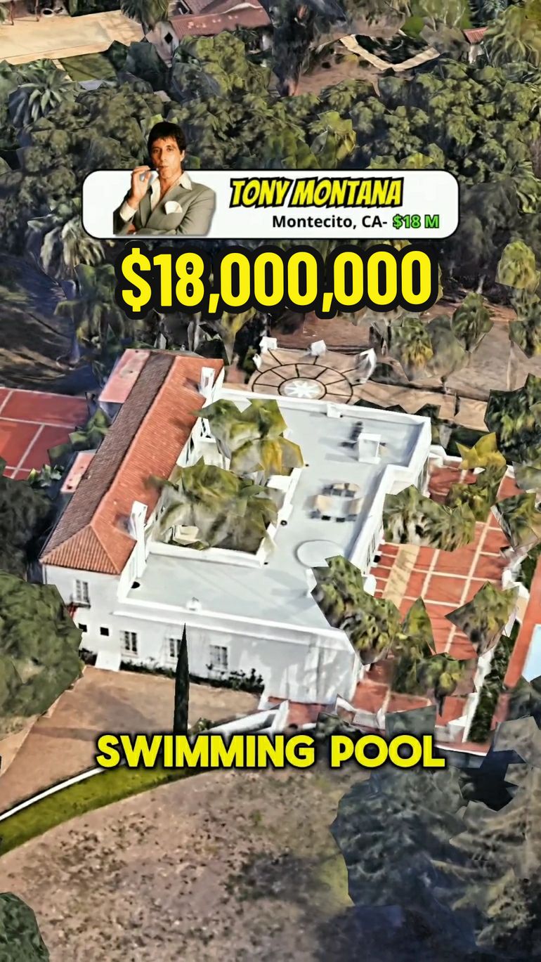 Tony Montana's House in Montecito worth $18M #tonymontana #scarface #alpacino #celebrity #house #Home #Home #House #mansion #california 