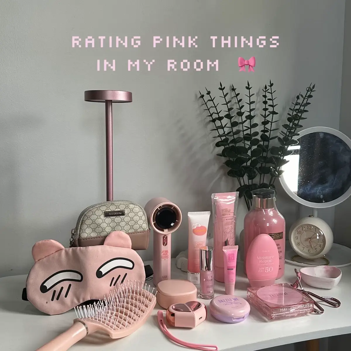 rating random pink things in my room 🎀 ✧₊⁺ 