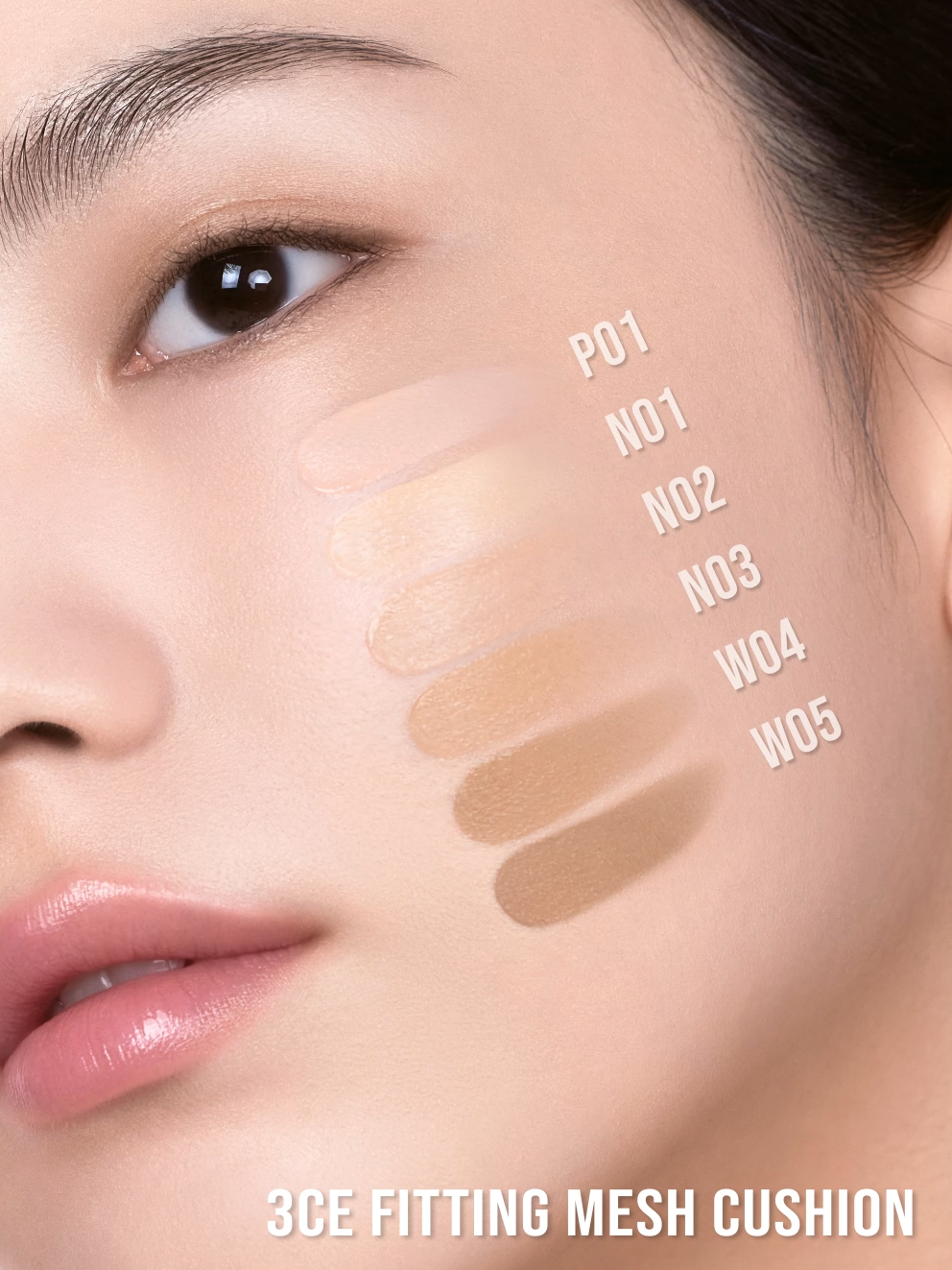 3CE FITTING MESH CUSHION Color Swatch! Available in six shades.  Choose the perfect one for you and complete your luminous matte makeup look! Moisturized inside Matte outside🫧 #3CE #3CESTYLENANDA #3CE스타일난다 #FITTINGMESHCUSHION #3CEFITTINGMESHCUSHION #3CE핏팅메쉬쿠션#3CE쿠션#3CECUSHION