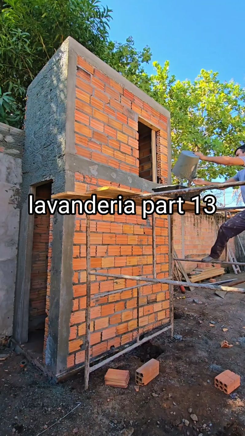 construindo uma lavanderia part 13 #pedreiro #construção #obra #reforma 