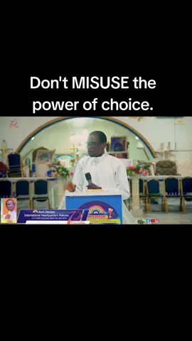 DO NOT MISUSE THE POWER OF CHOICE. Full Sermon: https://youtu.be/h6lC_HmnA7g?si=Wh0RaCve0HDGkzaU