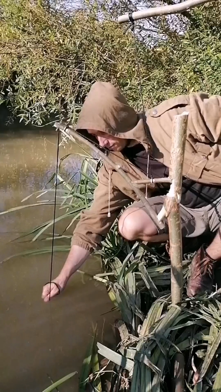 Fishing trap #bushcraft #trap #fishing #survival 