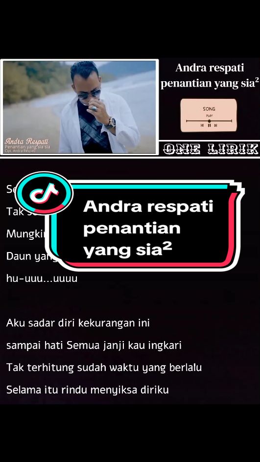 Andra respati ~ penantian yang sia² #andrarespati #penantianyangsiasia #liriklagu #soundviral #karaoke #fyf #musikviral 