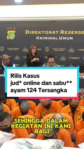 Update Release 31/7/2024: Ungkap Kasus Jud* Online dan Sab*ng Aya* Total Tersangka 124 Orang #poldametrojaya #ditreskrimum_pmj #jatanras_pmj #polisiindonesia 