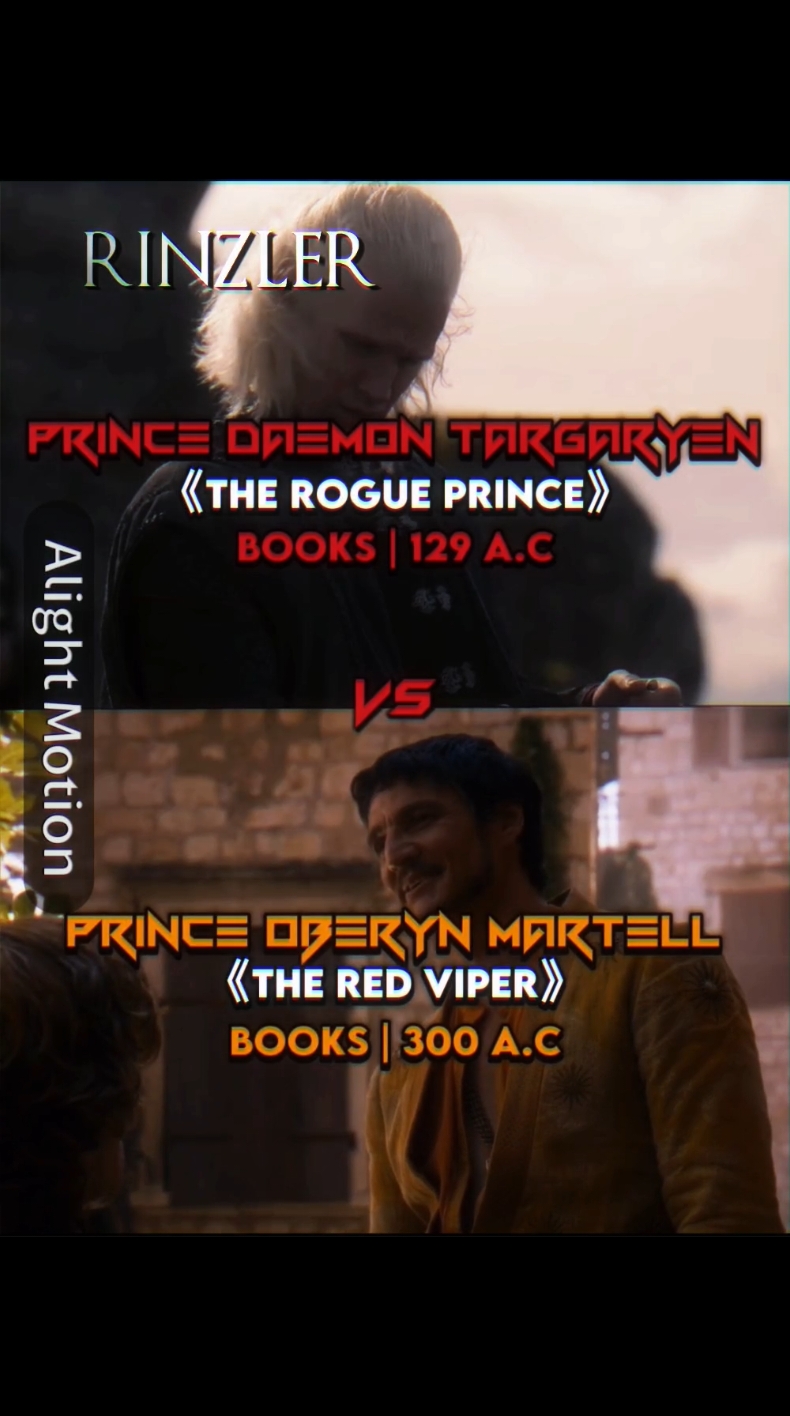 Daemon targaryen VS Oberyn martell #gameofthrones #edit #tiktok #houseofthedragon #hotd #got #oberynmartell #daemontargaryen #vs #asongoficeandfire #therogueprince #theredviper #housetargaryen #housemartell #robbstark #rhaenyratargaryen #aegontargaryen #housestark 