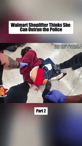 Part 2 Bodycam Footage - Walmart Shoplifter Thinks She Can Outrun the Police #cops #copsoftiktok#copsontiktok #police #policeofficer #policeoftiktok #bodycam #fyp #foryou