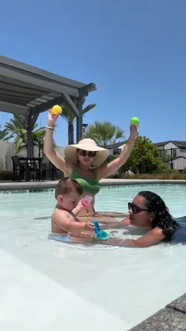 He’ll definitely be throwing them at me & my bff one day 😅 #momtok #summertoys #momlife 