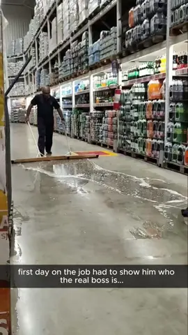 First day on the job, had to show them who the real boss is...