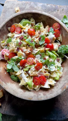 BLT Caesar Pasta Salad #BLT #caesar #pastasalad 