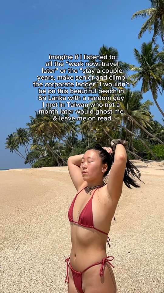 100% would recommend 💯 situationship in Sri Lanka > at home  yeah you didn’t think it’d end like that 😂  all jokes aside we are friends but boys will be boys . . . . . #travel #travellife #srilanka #taiwan #relatable #trending #travelblogger #seetheworld #solotravel #budgettravel #worldtravel #traveltips #travelgoals #travelinspo #wheretogo #backpacking #backpackinglife #girlswhotravel #travelgirlsgo #travelitinerary #adventure #adventuretravel #bucketlist #worldtravel  #girlswhotravelsolo #solotravel #girlstrip 