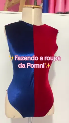 Primeira parte do cosplay da Pomni - fazendo a roupa ✨ #cosplay #pomnidigitalcircus #pomnicosplay #digitalcircuscosplay 