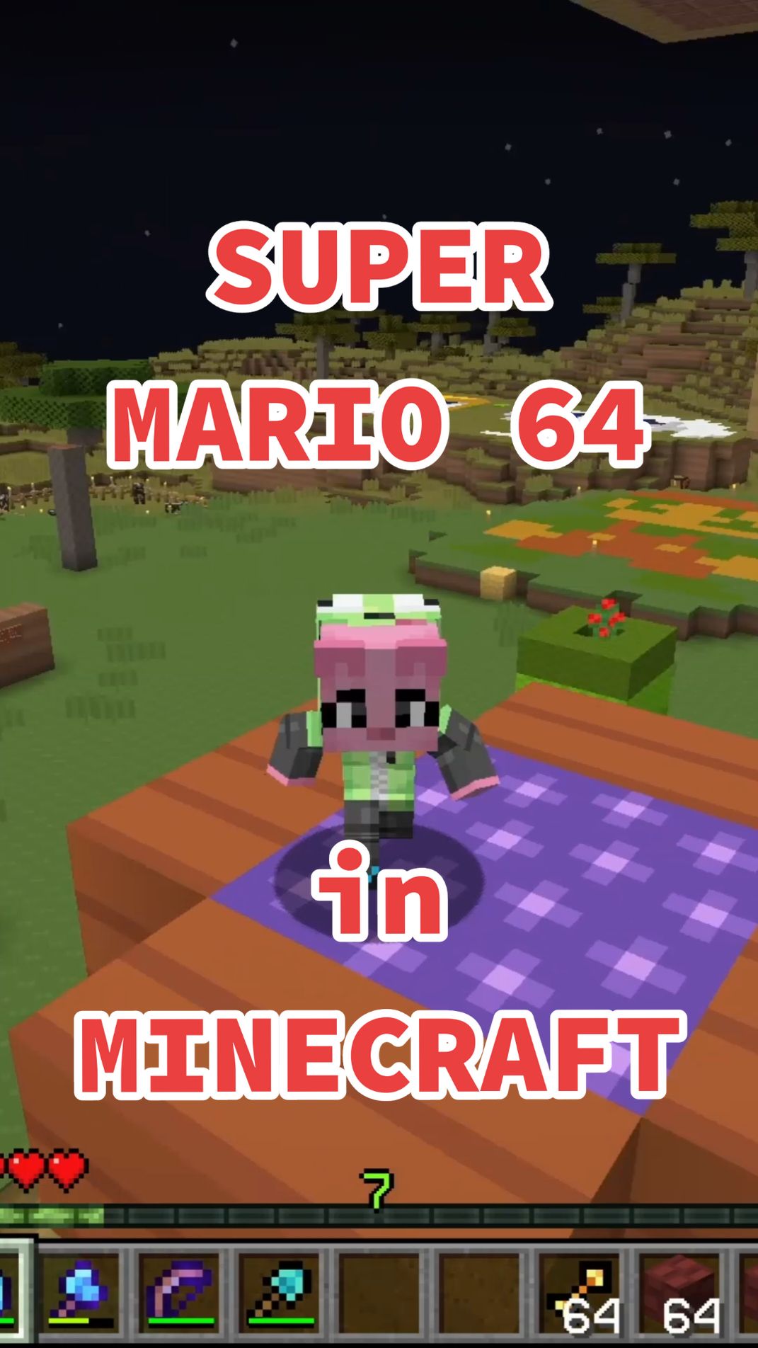 Mario 64 in Minecraft??? #mario #nintendo 