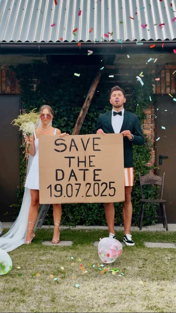 🎬 to be continued… 👰🏼‍♀️🤵🏼‍♂️ #tobecontinued #savethedate #wedding  🤍🖤
