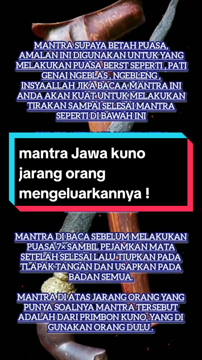 mantra Jawa kuno#sepiritual#fypシ゚viral #puasaweton #fypageシ #ilmujawakuno #ilmujawakuno 