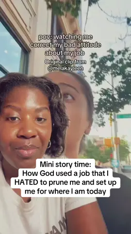 Mini story time: How God used a job that I HATED to prune me and set up me for where I am today. He also started to get me on track with Him FOR REAL. (Original clip from @Mela Kayleen) . . . #godaboveall #christiantiktok #christianadvice #jesussaves #faith #holyspirit #trustgod #godsplan #hope #biblestudy #prayerworks #christiangirl #blackchristiantiktok #christiancreator #foryou #imperfectlyb #brittanyshawnte 