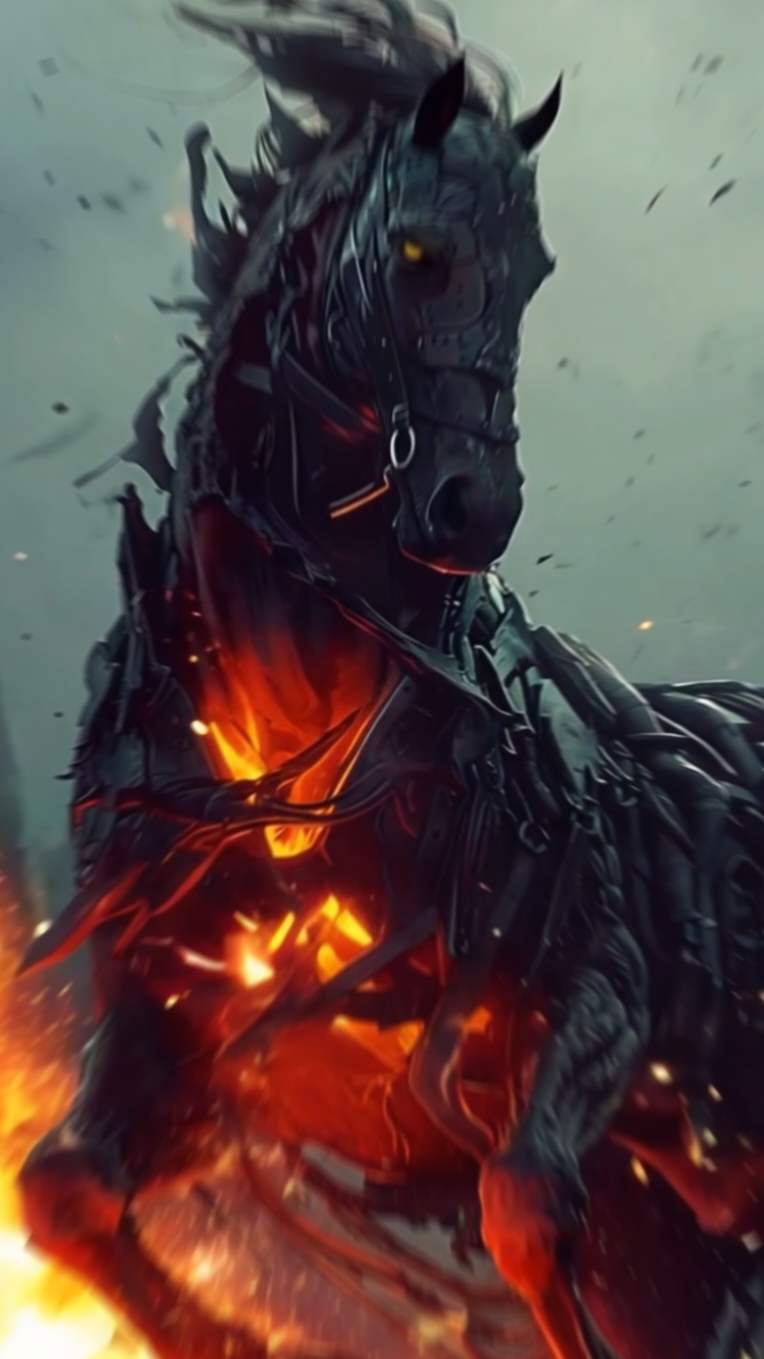 God of War #rock #metall #horse #fantasy #beautiful #aivideo #vibes #ai #fire #scifi #horses #animals 