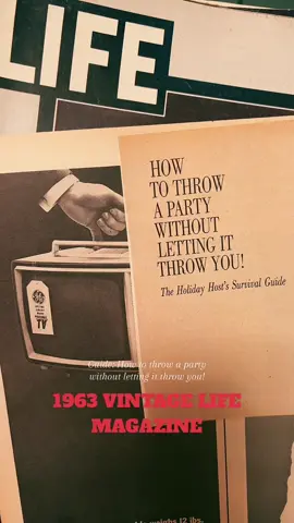 found my grandparents vintage life magazine on party throwing 🌟 🍹 #lifemagazine #lifemag #vintagelife #party 