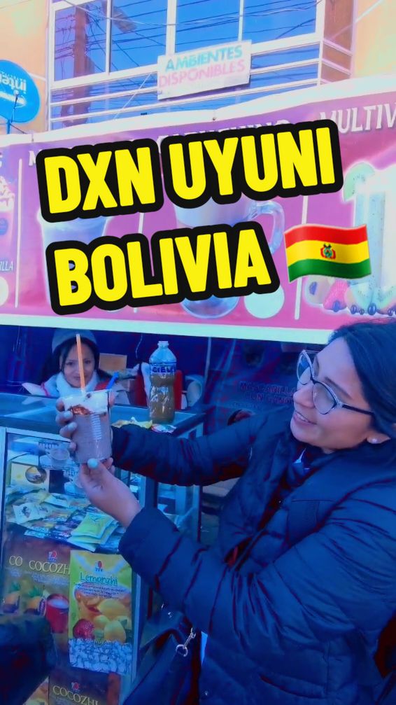 Probando Frapee de COCOZHI  EN UYUNI BOLIVIA 🇧🇴✨️ INNOVACION CON LOS PRODUCTOS DXN #saludable #Chile #IQUIQUE #EventoMensual #2024 #julio #dxn #iquique #uyuni #Bolivia #dxn #frappe 