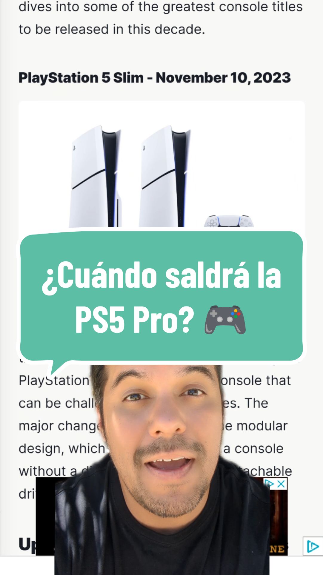 Respuesta a @andrxgz cuándo saldrá la PS5 Pro. Lanzamiento PlayStation 5 Pro. #ps5pro  #ps5  #playstation  #gaming  #videojuegos  #consolasdevideojuegos #greenscreen 