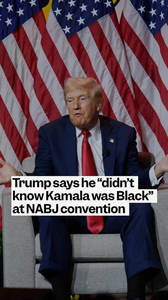 During an interview panel at the National Association of Black Journalists convention, Donald Trump was asked whether he thought Kamala Harris was a 