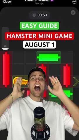 Hamster Kombat Mini Game for August 1 #hamsterkombat #muskempire 