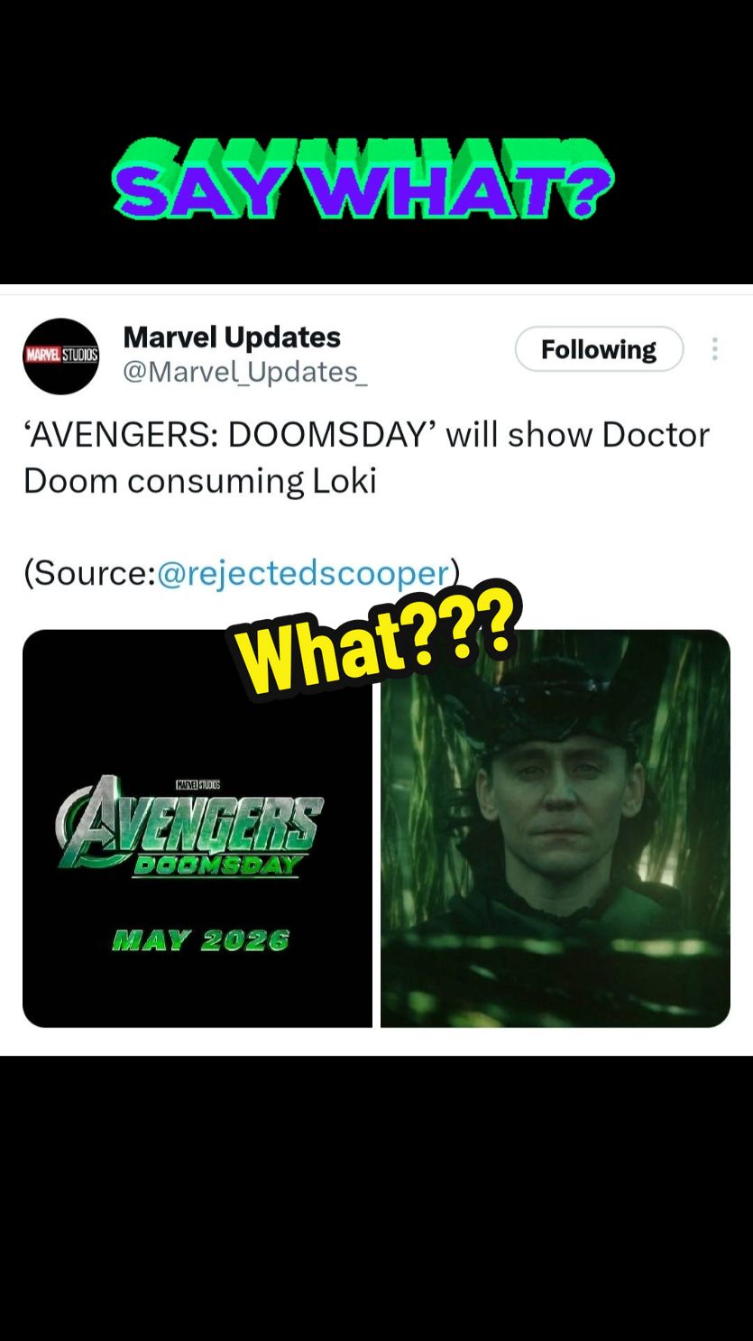 No, no no no! Not even for a joke!!!! Unbelievable what people write!! #loki #doctordoom #marvel #avengers 