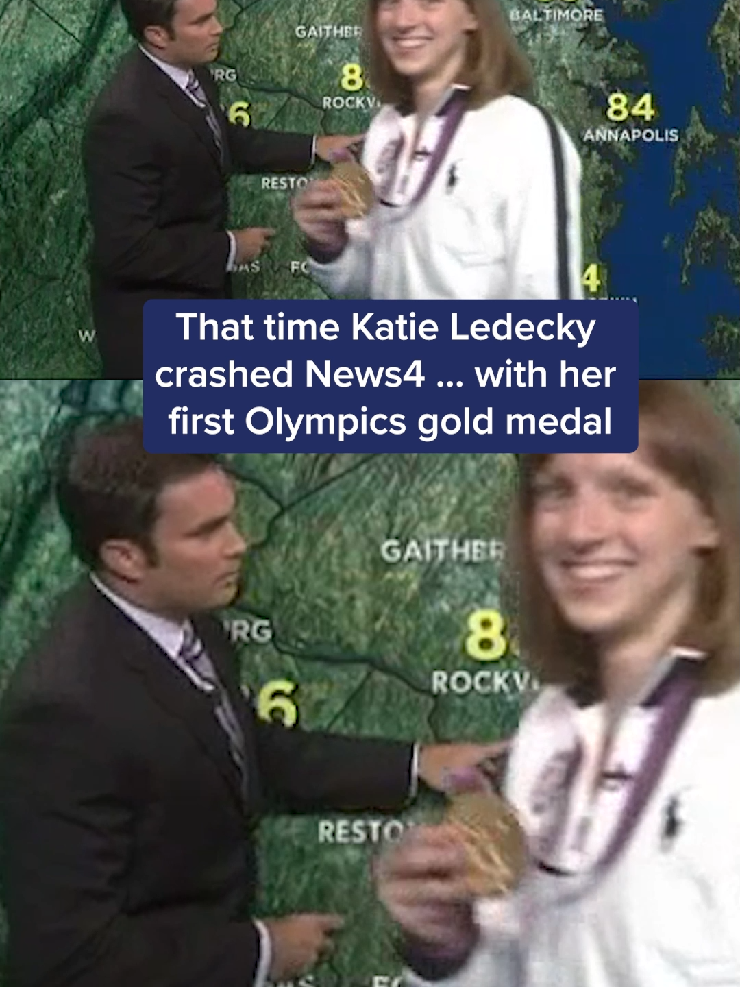 Thinking about the time when Katie Ledecky crashed News4 after she won her first Olympics gold medal in 2012... And Ledecky keeps making history in the pool. The swimmer used a dominant performance in the women’s 1500m freestyle final at the 2024 Paris Games on Wednesday to repeat as Olympic champion. Ledecky broke her own Olympic record with a time of 15:30.02, which was over 10 seconds faster than second-place finisher Anastasiya Kirpichnikova of France (15:40.35).The 27-year-old Ledecky now owns the 20 fastest times in the event. #KatieLedecky #BethesdaMD #Maryland #SummerOlympics #ParisOlympics #Olympics2024 #Olympicsthrowback #DMV #DMVtiktok