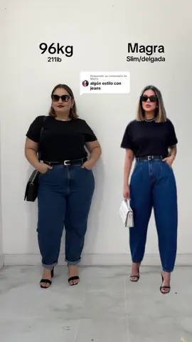 Respondendo a @Mayra  uma opção de look com calça jeans plus size, um look básico e elegante ❤️ provando que mesmo acima do peso podemos ser estilosas e nos vestir bem  #modaplussize #lookplussize #jeansplussize #viral #fyp #foryou #foryoupage 